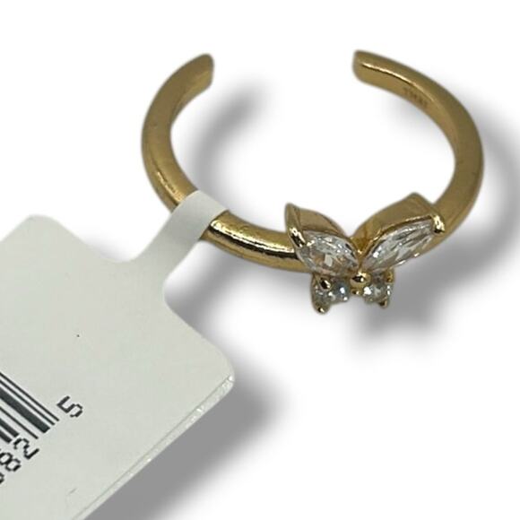 NEW Giani Bernini Butterfly Toe Ring Cubic Zirconia 18K Gold / Sterling Silver - Picture 1 of 11